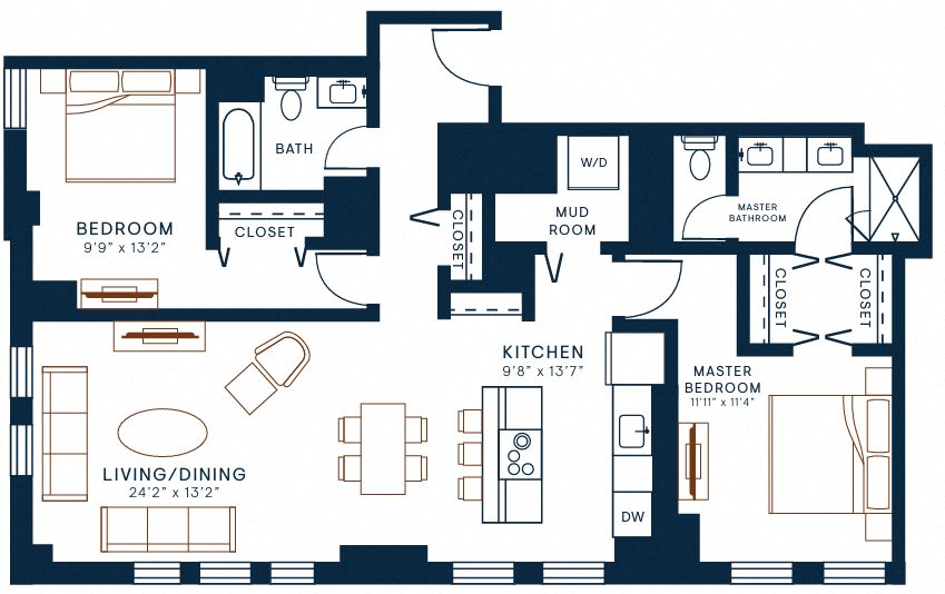 Belden Stratford | 2 Bedroom 2 Bath | 1325 Sq Ft  at The Belden Stratford, Illinois, 60614